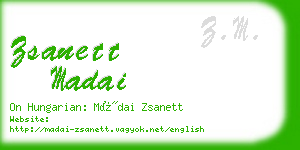 zsanett madai business card